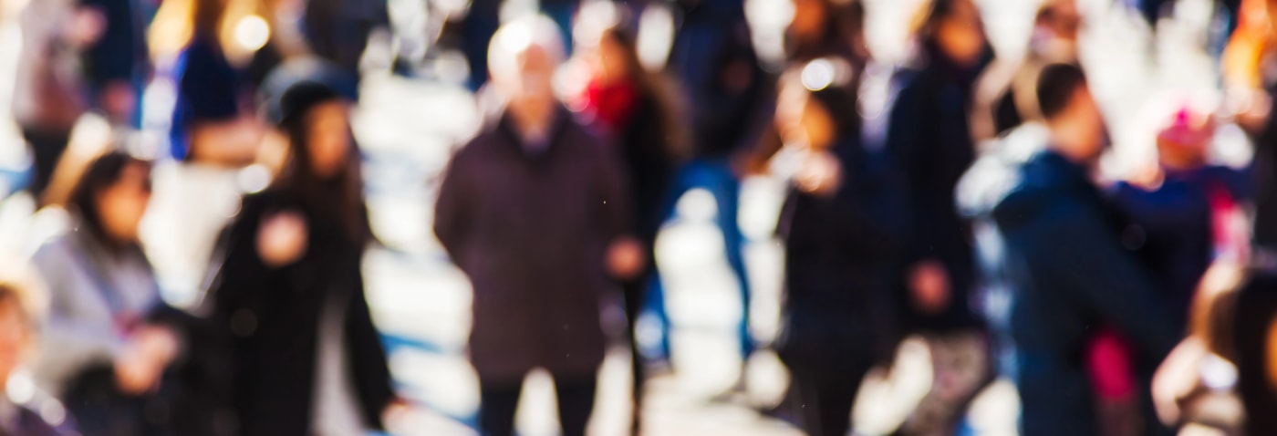 crowd walking Charleston